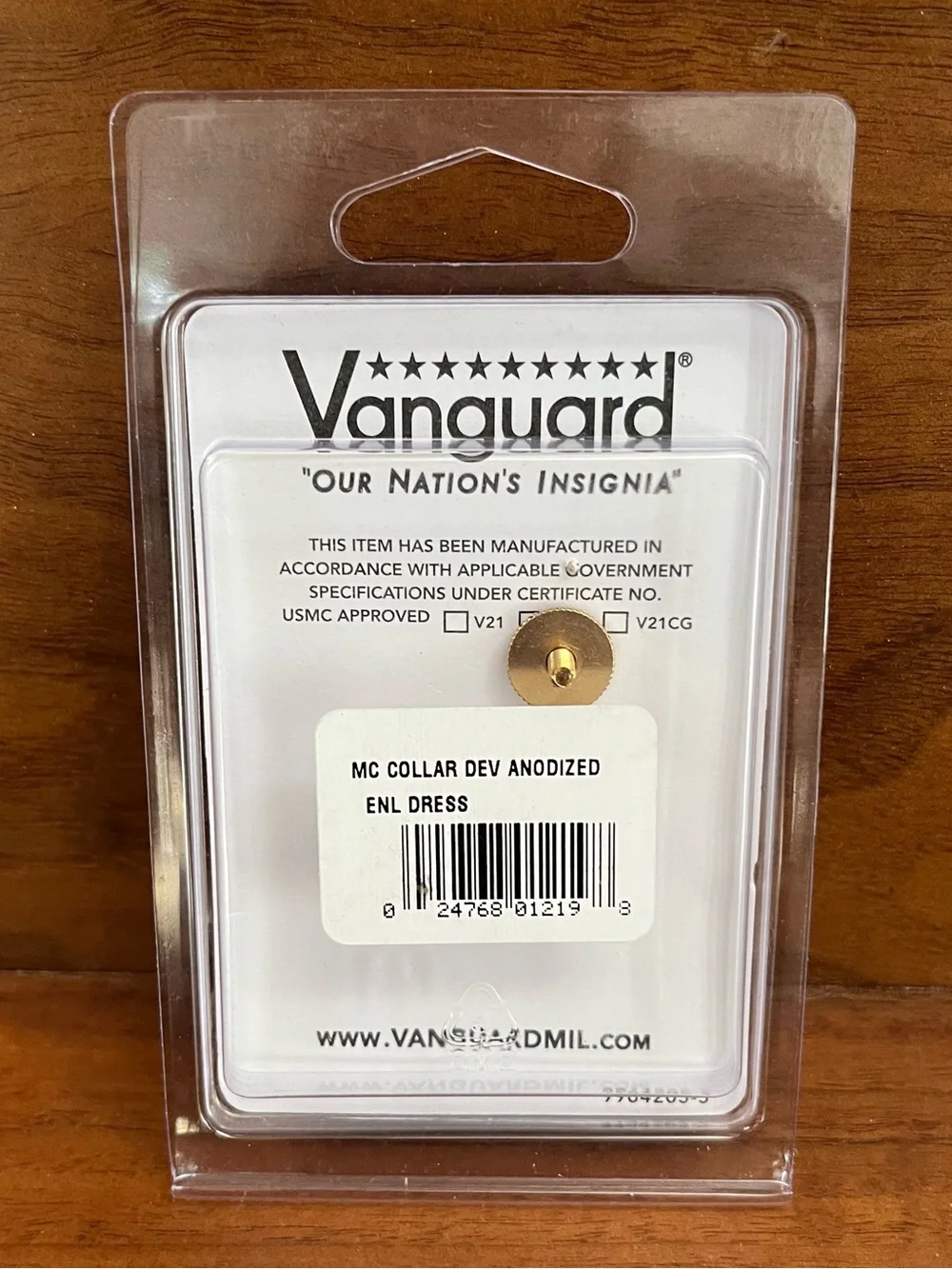 Gold Marine Corps Emblem Collar Pins - Pair